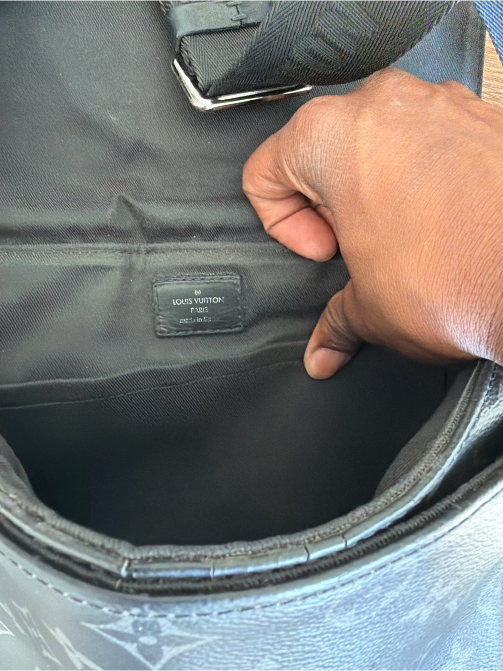 Louis Vuitton Black Monogram Eclipse Messenger Bag
